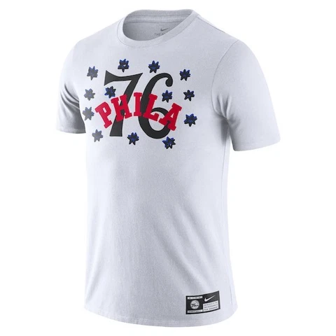Philadelphia 76ers Nike Flip Pagowski Collab Cartoon Illustration T-Shirt NBA Cover