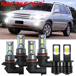 For Toyota Highlander 2001-2003 6X LED Headlight Bulb High Low Beam + Fog Light - Picture 1 of 16