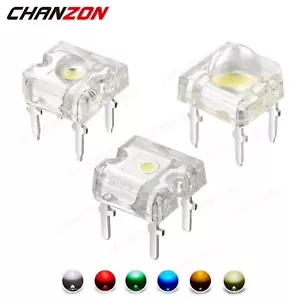 100pcs 3mm 5mm Piranha Superflux Round Flat Top DIP LED Light Emitting Diode F3 - Picture 1 of 12