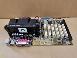 MSI K7 PRO VER:1 Slot A ATX Motherboard + AMD Athlon K7 800Mhz - RETRO - RARE