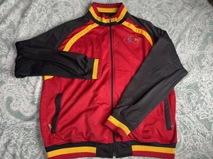 Coogi Jacke Herren XL rot Reißverschluss leichter Trainingsmantel bestickt Erwachsene - Bild 1 von 4