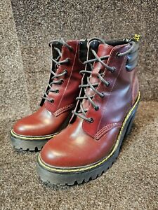 Doc Dr. Martens Persephone Cherry Red Arcadia Fashion Ankle Boots Womens US 7