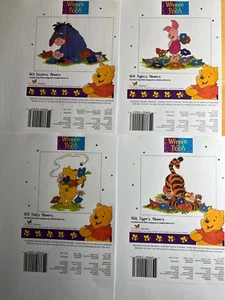B23-B26 Winnie the Pooh and Friends Flowers cross stitch PATTERNS (not Kits) - Picture 1 of 8