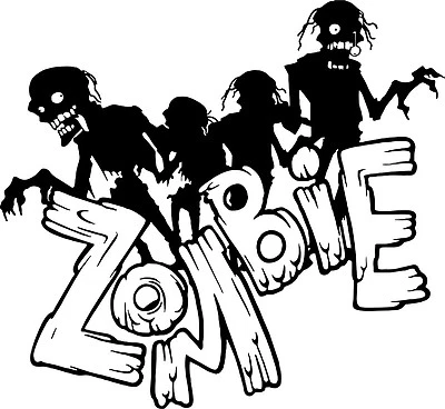Zombie Monster Walking Dead Skeleton Car Truck Window Vinyl Decal Sticker - Image 1 of 2