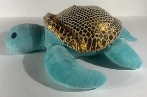 "Animal de peluche de tortuga marina de 12"" verde azulado dorado" - Imagen 1 de 6