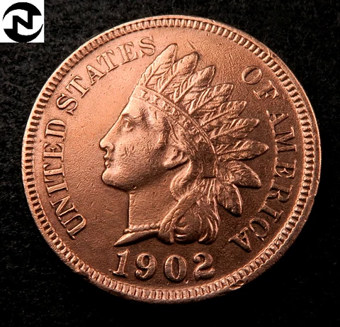 1902 Indian Head Penny Cent ~ Almost Uncirculated+ (AU+) ~ (I616) Cover