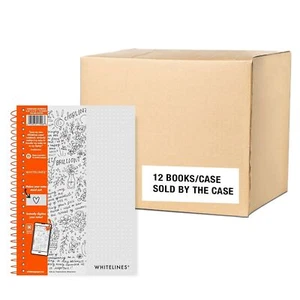 Whitelines Spiral Wire Bound Dot Grid Ruled Journal Notebook, Premium 20# Gra... - Picture 1 of 7