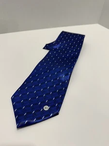 Versace Classic V2 Blau und Silber 100% Seide Herren Krawatte - Bild 1 von 2