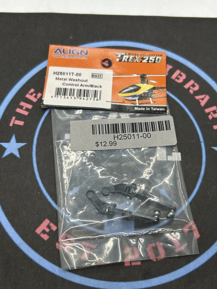 Align T-Rex 250 H25011T-00. Metal Washout Control Arm Black - Image 1 of 1