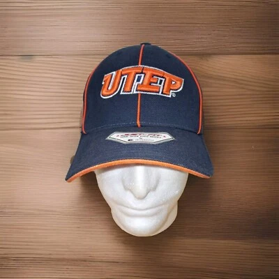 UTEP El Paso Cap Hat Men Fitted OSFM Blue Acrylic Wool Spandex Colosseum - Image 1 of 4