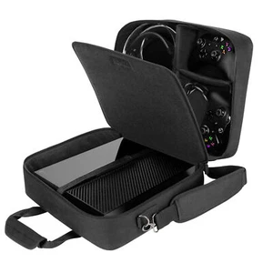 USA GEAR Console Carrying Case - Xbox Travel Bag with Customizable Interior - Picture 1 of 8