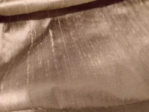 18" x43", 6" x 43", 5"x 50", 3 PCS LT OLIVE FRENCH SILK SHANTUNG FABRICI - Bild 1 von 4