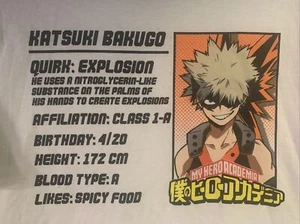 T-Shirt My Hero Academia Katsuki Bakugo Herren Größe Medium - Bild 1 von 3