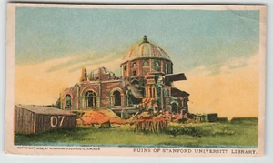 Postcard Ruins of Stanford University Library After 1906 Earthquake - Picture 1 of 2