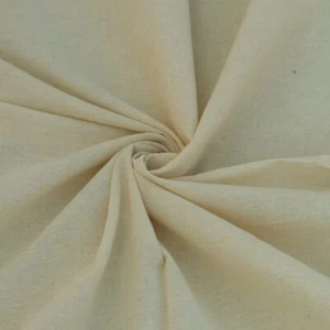 Natural 100% Cotton Unbleached Sheeting Fabric, 58" Wide For DIY Projects - Picture 1 of 6