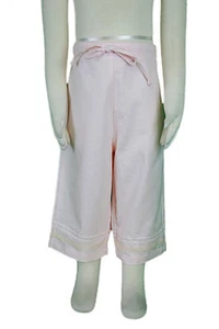 JACADI Girl's Caboche Powder Pink Drawstring Capris Sz 10 Years NEW $54 - Picture 1 of 6