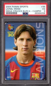 2004 Panini Sports Mega Cracks Barca - Campio -- Lionel Messi #35 PSA 3 VG GOAT - Picture 1 of 4