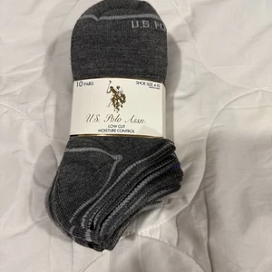 NWT 10 Women’s US Polo Assn Low Cut Moisture Control Ankle Socks Shoe Size 4-10 - Picture 1 of 11