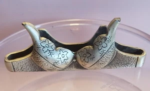 Vtg Silver Tone Metal Bustier Bra 3.75" Jill Weiner Card Holder (?) RARE UNIQUE - Picture 1 of 4