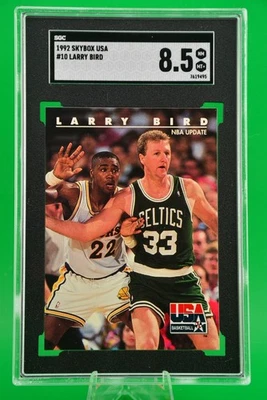 SkyBox 1992 baloncesto EE. UU. #10 Larry Bird actualización de la NBA Boston Celtics Salón de la fama SGC 8,5 Foto 1 de 2
