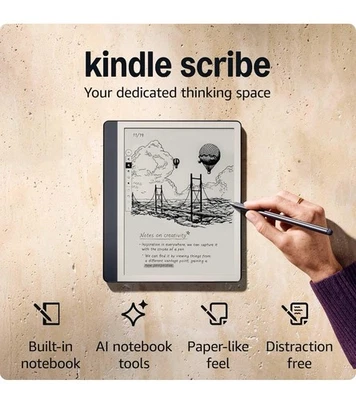 Amazon Kindle Scribe bundle sealed 16GB Redesigned Display w/ Ayotu Case & pen  - Image 1 of 4