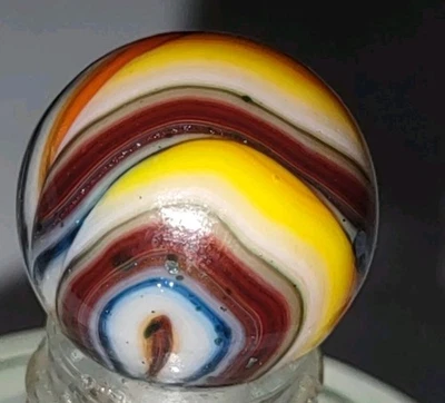 Ll37-  Sammy Mountain Dave's Winter Playtime Marble  .58"- 2-28-13 - Image 1 of 4