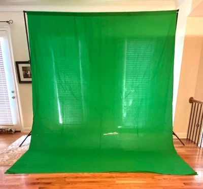 Фотографы! Зеленый экран муслиновый фон 10 x 12 футов для видео или фотографии. - Изображение 1 из 3