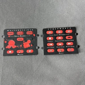 Atari Jaguar -Wolfenstein 3D And Cybermorph Controller Overlays (2x) Only - Picture 1 of 2