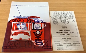 vtg 1972 Jane Powell MEET ME IN ST. LOUIS Theater Program & Flyer * Toledo Aud. - Picture 1 of 11