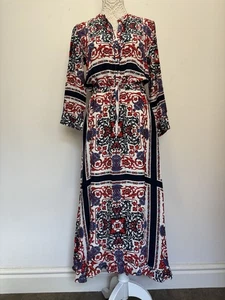 Claudie Pierlot Maxi Shirt Dress 10 38 Midi Bohemian Summer Wedding - Picture 1 of 13