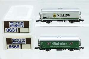 Z Märklin mini-club DB 8631 8669 Bierwagen Veltins Güterwagen DC OVP N108 - Picture 1 of 2