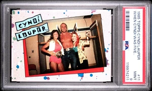 1985 Topps Cyndi Lauper #11 When Cynd... Hulk Hogan RC PSA 9 MINT Wrestling Card - Picture 1 of 2