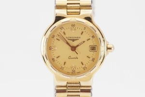 Longines Conquest 152 4937 Cuarzo Analógico Fecha Oro Dial Reloj Mujer 24mm S... - Imagen 1 de 19