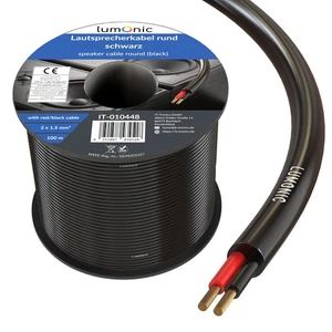 100m Speaker cables Round 2x 1,5mm² Professional PA HiFi speaker cable Audio rou - Picture 1 of 5