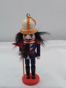 4" HOLZSPIELZEUG SOLDAT NUSSKNACKER STIL WEIHNACHTSSCHMUCK KÖNIGSBLAU KÖNIGIN GARDE - Bild 1 von 8