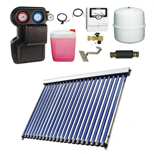 Solaranlage Komplettpaket 5m² Röhrenkollektor Slartermie Solarpaket Solarset - Bild 1 von 5