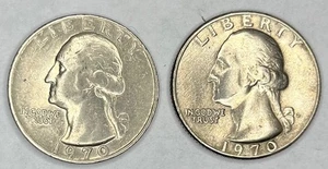 1970 P and D Washington Quarter Coin Set - Picture 1 of 4