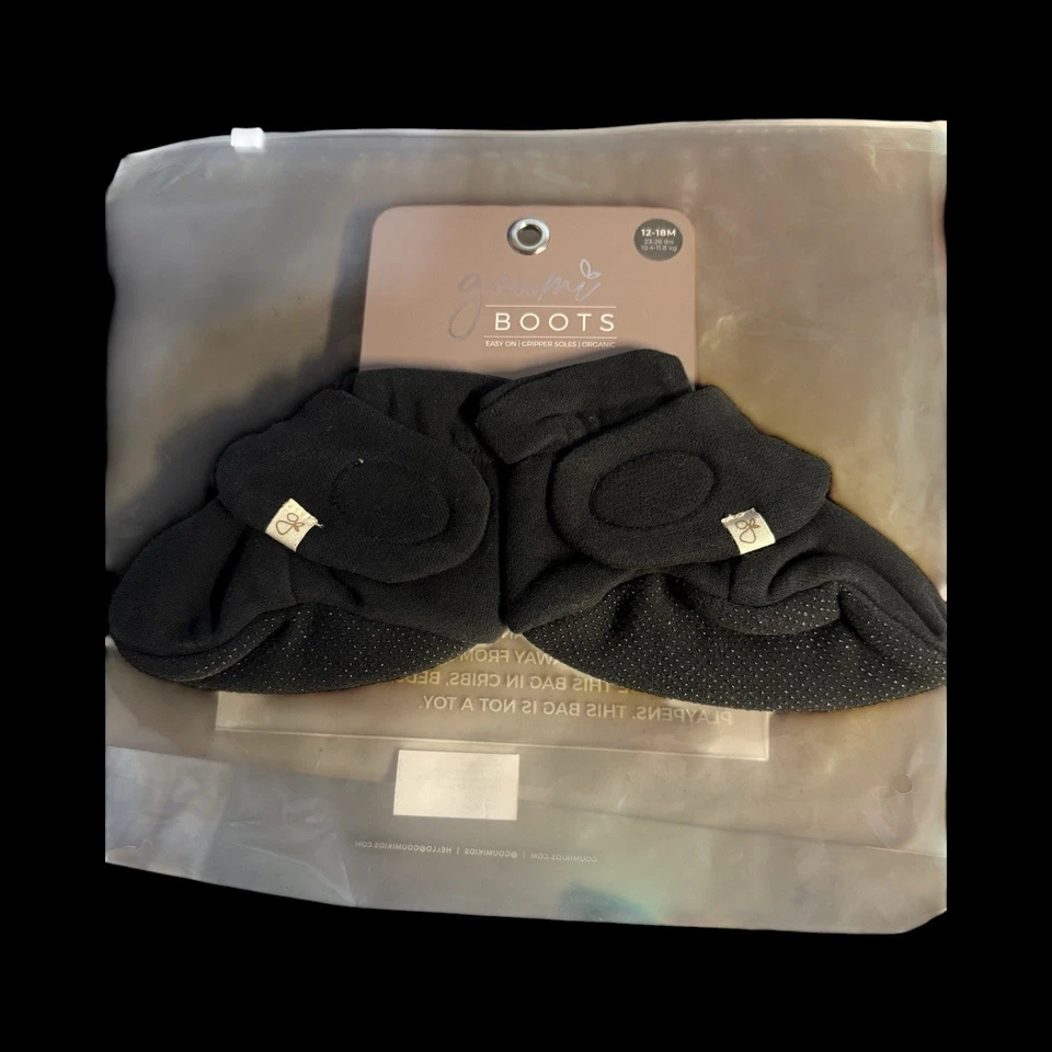 Goumi Kids мягкий остаться на Baby ботинки младенца ботинок 12-18 месяцев черный новый с Ярлыками. - Изображение 1 из 1