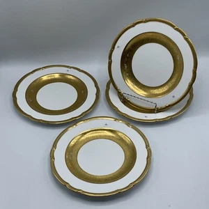 Spode Copeland's China England 8.75” Gold Rimmed Tiffany & Co. Plate •Lot Of 4 - Picture 1 of 12