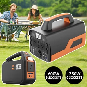 PORIYA Portable Power Station LiFePo4 Battery 600W 518Wh Camping Solar Generator - Picture 1 of 36