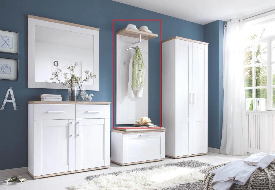 Woody Möbel Sibiu Lärche 63-00079 Garderobe - Weiß