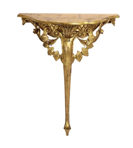 Vintage Italian Gilt Floating Wall Mounted Console Side Table Cover