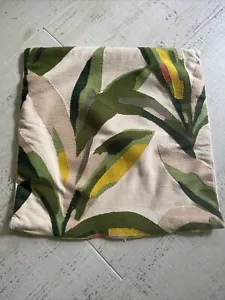 Crate and Barrel palm leaf Pillow Cover (No Insert) 20" Sq - Picture 1 of 3