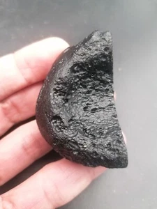 Tektite Indochinite Natural Half Disc 53,25g / 5,8 cm Meteorite Impact Glass - Picture 1 of 18