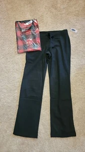 Old Navy Women's Red Buffalo Thermal Top & Black Microfleece Pajama Set Sz. S/M - Picture 1 of 2
