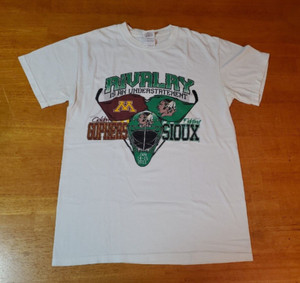North Dakota UND Fighting Sioux Hockey Rivalry Shirt Sm - Minnesota Gophers 2011