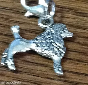 Caniche Perro Dije Plata Tibetana Marcador Punto de Cruz Libro de recortes Pulsera - Imagen 1 de 1