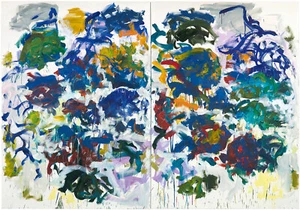 "Postal de arte expresionista abstracto JOAN MITCHELL ""Girasoles"", 1990-91 ¡NUEVA! - Imagen 1 de 5