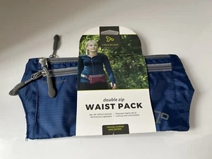 Travelon Double Zip Waist Pack Royal Blue - Picture 1 of 4