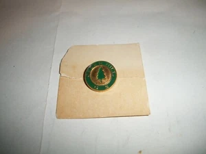 Vintage 1950's Girl Scout Camp Cedar Hill Brass Pin, Waltham Massachusetts - Picture 1 of 4